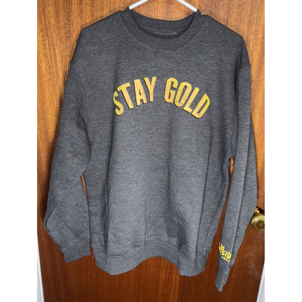 The Outsiders A New Musical Stay Gold Sweatshirt Gray Official Broadway Sz L NEW